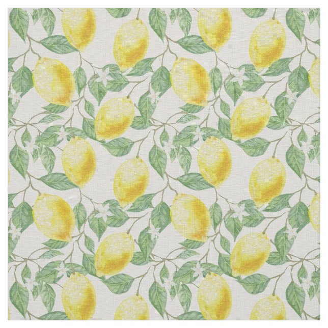 Tecido Watercolor Lemons Linen (Modelo)