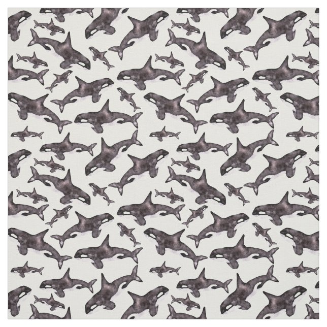 Tecido Watercolor Orca (Modelo)