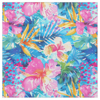 Tecido Watercolor Paradise Bloom