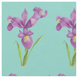 Tecido Watercolor Purple apresenta Ilustrações Botânicas