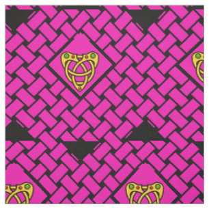 Tecido Weave Dourado/rosa/preto, diamante, heartknot