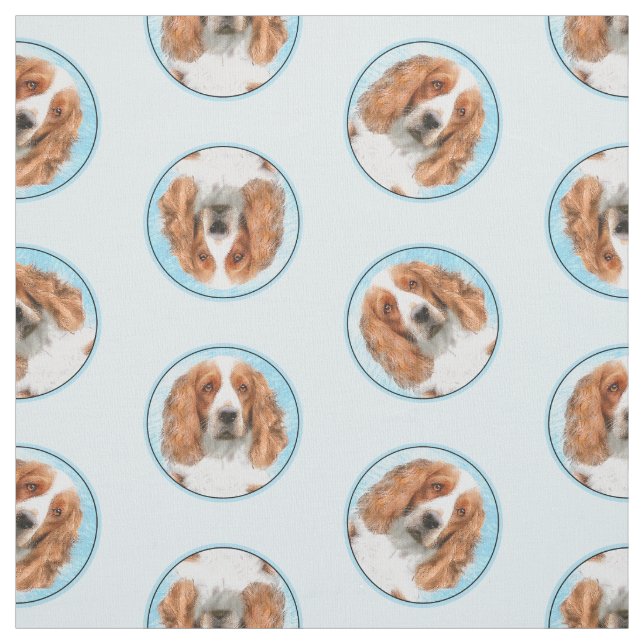 Tecido Welsh Springer Spaniel Pintura Original (Modelo)