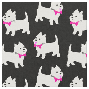 Tecido West Highland White Terriers Westis Puppies