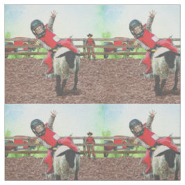 Tecido Western Rodeo Cowboy Cowboy Mutton Busting