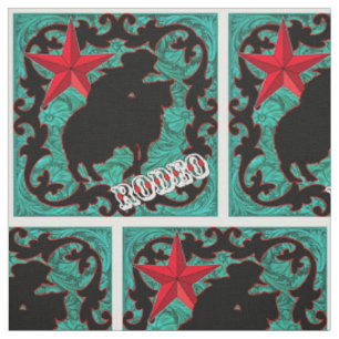 Tecido Western Rodeo Cowboy Mutton Bustin" Faux Leather