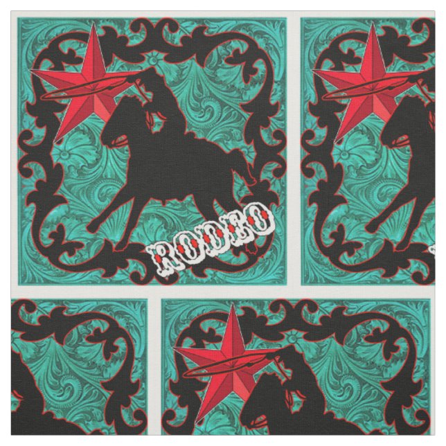 Tecido Western Rodeo Cowboy Ropting Faux Leather (Modelo)
