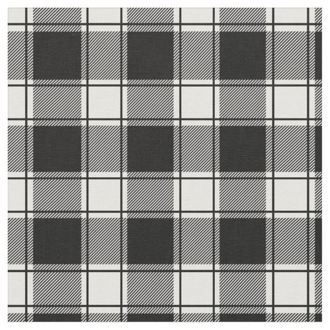 Tecido White & Black Buffalo Plaid (Detalhe)