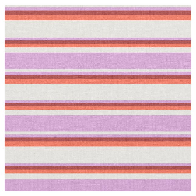 Tecido White, Plum, Brown e Red Lines (Detalhe)