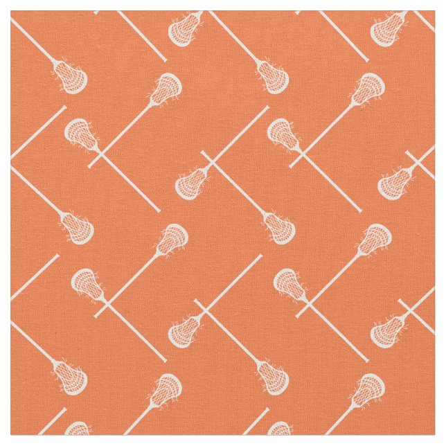 Tecido White Sticks Laranja Lacrosse Padrão (Detalhe)