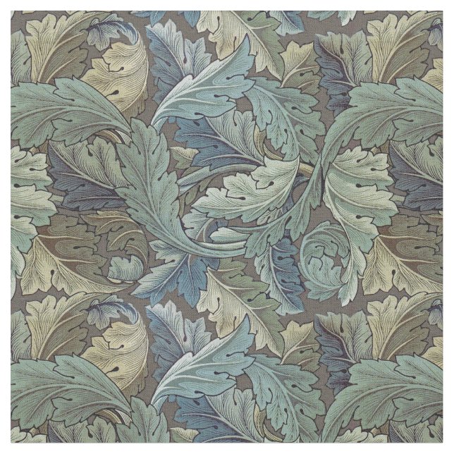 Tecido William Morris Acanthus Sage Flower Floral Botânic (Detalhe)