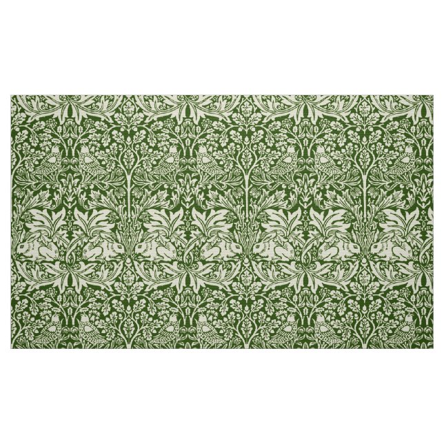 Tecido William Morris Brer Rabbit Padrão Verde Escuro (Fat Quarter)