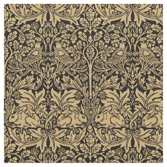 Tecido William Morris Brer Rabbit Vintage Patterno (Detalhe)