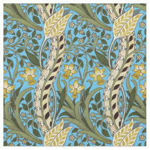 Tecido William Morris Daffodil Vintage Blue Pattern