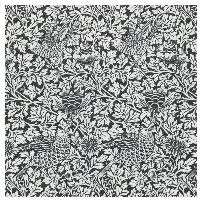 Tecido William Morris Floral Pattern Bird Anenome (Detalhe)
