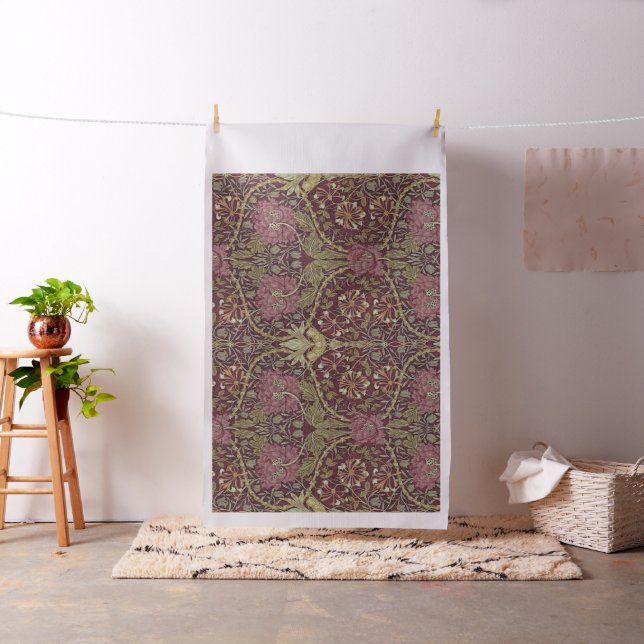 Tecido William Morris, Honeysuckle, padrão floral, arte (In Situ)
