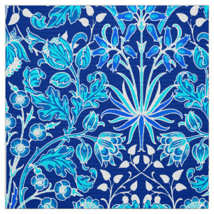 Tecido William Morris Hyacinth Impressão, Marinho e Coba