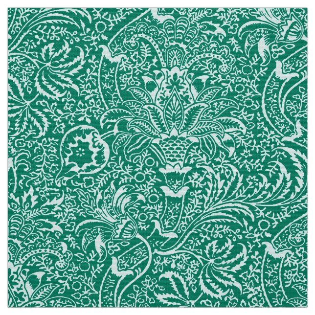 Tecido William Morris Indian, Turquoise e Light Aqua (Modelo)