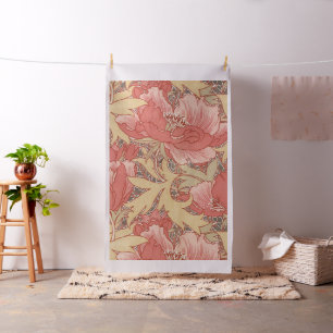 Tecido William Morris Poppies Floral Art Nouveau Pattern