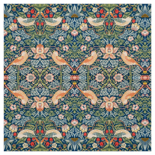 Tecido William Morris Strawberry Thief Padrão Floral (Modelo)