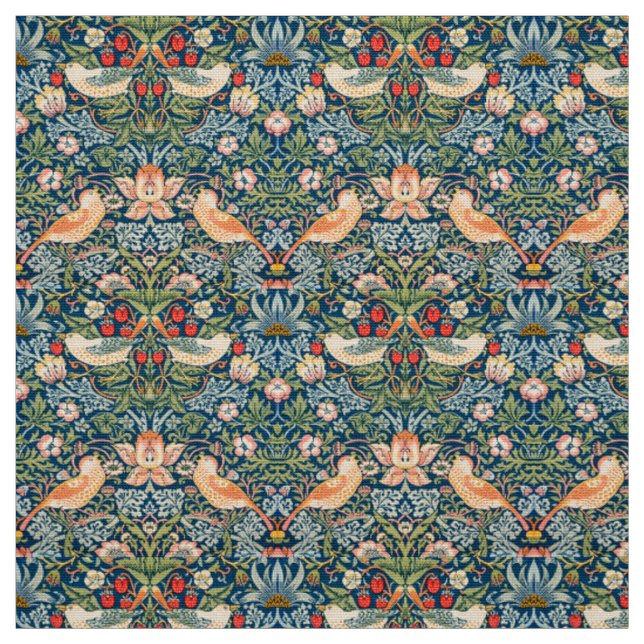 Tecido William Morris Strawberry Thief Padrão Floral (Modelo)