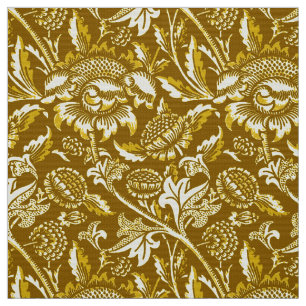 Tecido William Morris Sunflower, amarelo-mostarda