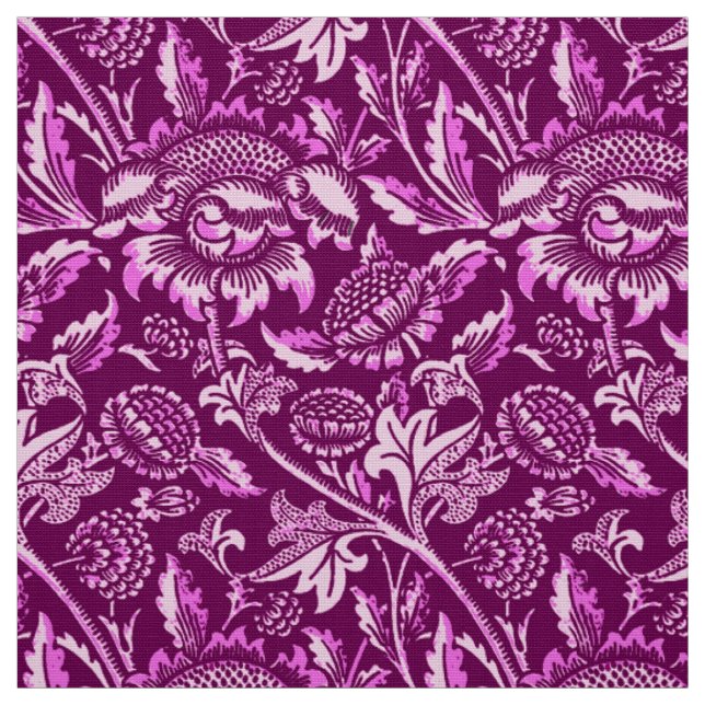 Tecido William Morris Sunflower, Ametist Purple (Modelo)