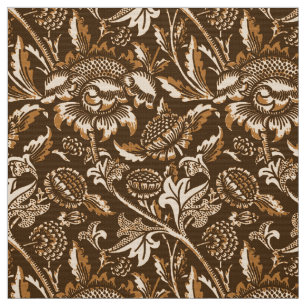 Tecido William Morris Sunflower, Chocolate Brown