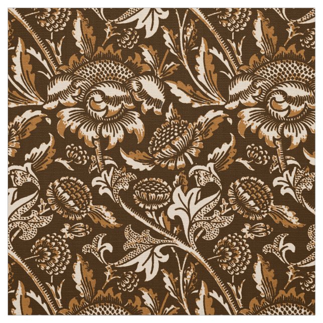 Tecido William Morris Sunflower, Chocolate Brown (Modelo)