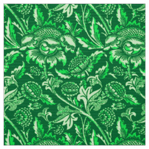 Tecido William Morris Sunflower, Emerald Green