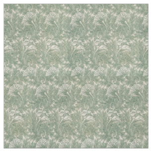 Tecido William Morris Verde Sage Padrão de Tulipa: Vintag