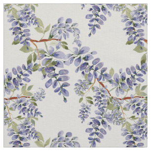 Tecido Wisteria repeat pattern linen fabric