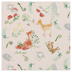 Tecido Woodland Fairytale Cria Nursery Garota Bebê
