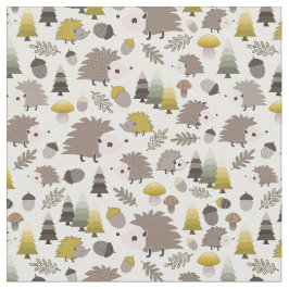 Tecido Woodland Nocturnal Hedgehogs