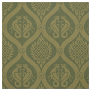 Tecido Wyvern Ogee, Olive Ouro Escura