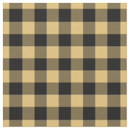 Tecido Xadrez amarelo e preto Gingham
