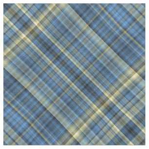 Tecido Xadrez azul e amarela