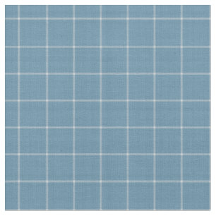 Tecido Xadrez azul empoeirado e branco com janela