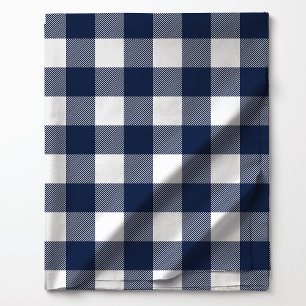 Tecido Xadrez Azul Marinho e Branco Buffalo