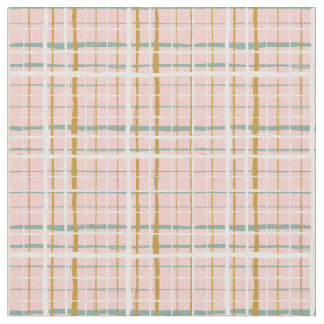 Tecido Xadrez Branca de Ochre Cor-de-Rosa Verde 