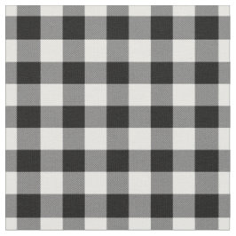 Tecido Xadrez Branco e Preto Gingham
