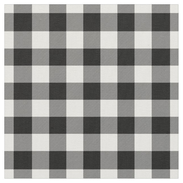 Tecido Xadrez Branco e Preto Gingham (Detalhe)