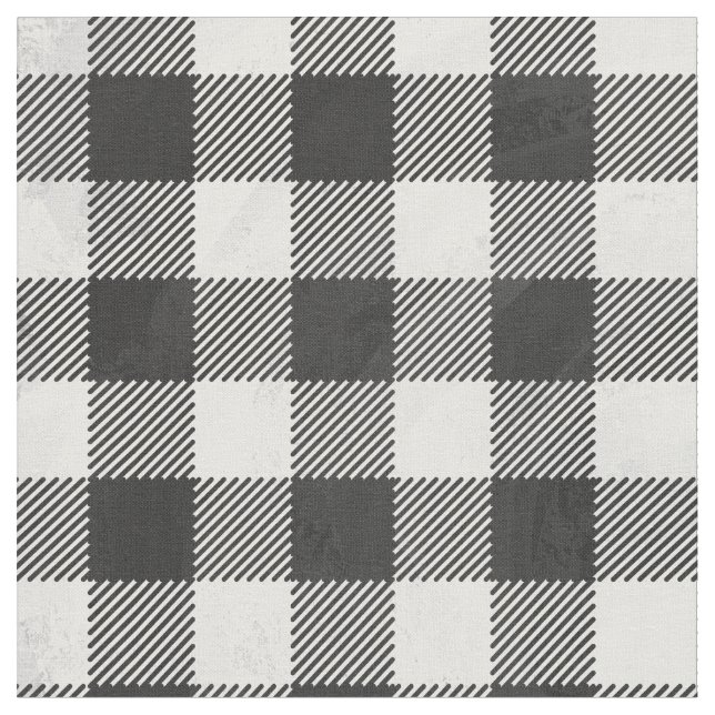 Tecido Xadrez Checkered preto e branco (Detalhe)