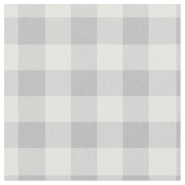 Tecido Xadrez cinza claro e branco Gingham (Detalhe)