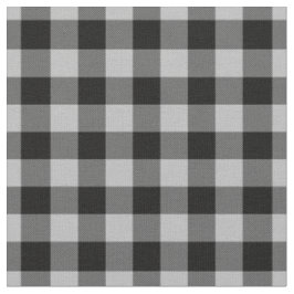 Tecido Xadrez cinza claro e preto Gingham