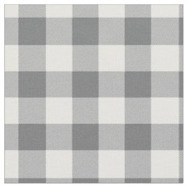 Tecido Xadrez cinza escuro e branco Gingham