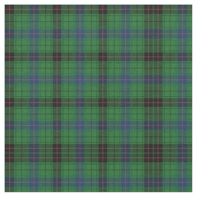 Tecido Xadrez Clan Davidson Tartan Green Black Check (Detalhe)