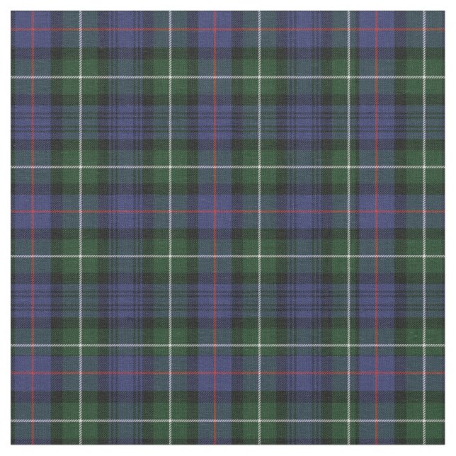 Tecido Xadrez Clan MacKenzie Tartan Green Purple Check (Detalhe)