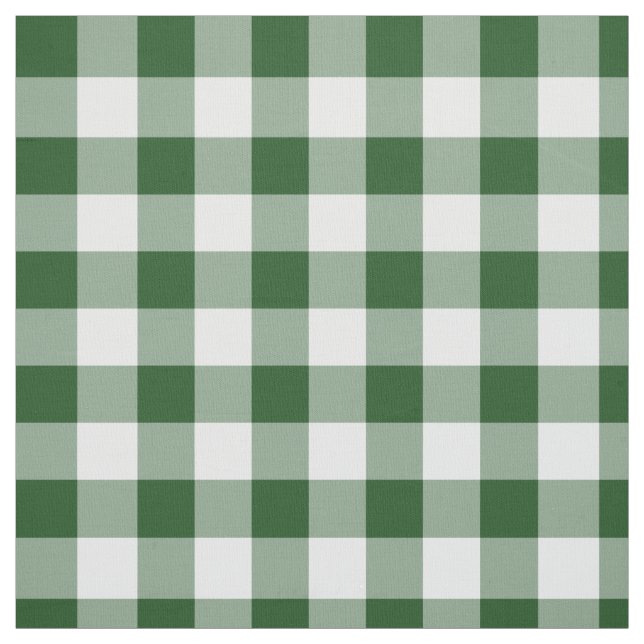 Tecido Xadrez Clássica de Gingham Verde e Branco (Modelo)