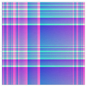 Tecido Xadrez cor-de-rosa e azul Checkered