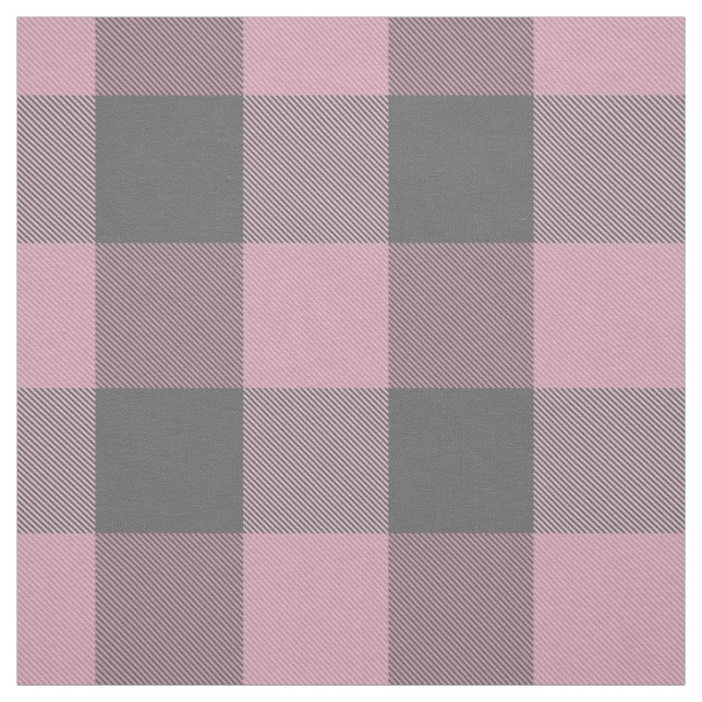 Tecido xadrez de búfalo, cinza escuro, rosa (Modelo)